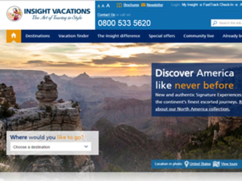 Bournemouth agency creates new Insight Vacations website