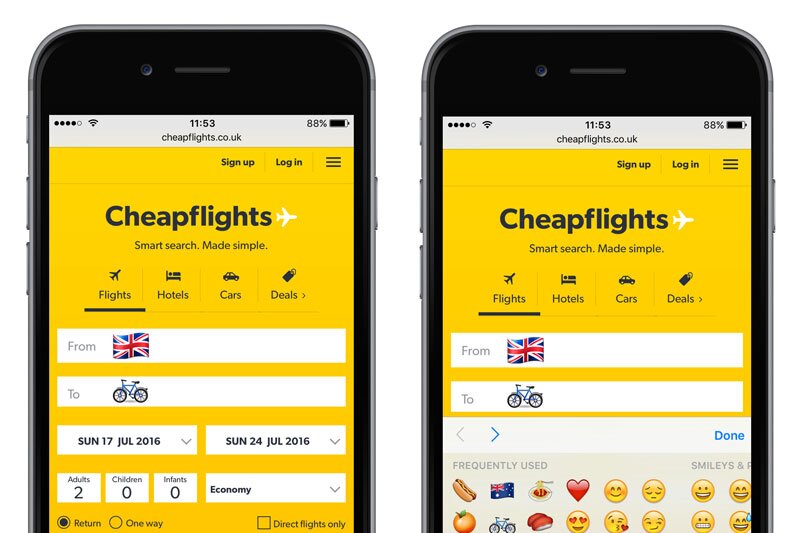 Cheapflights unveils world’s first emoji based flight search