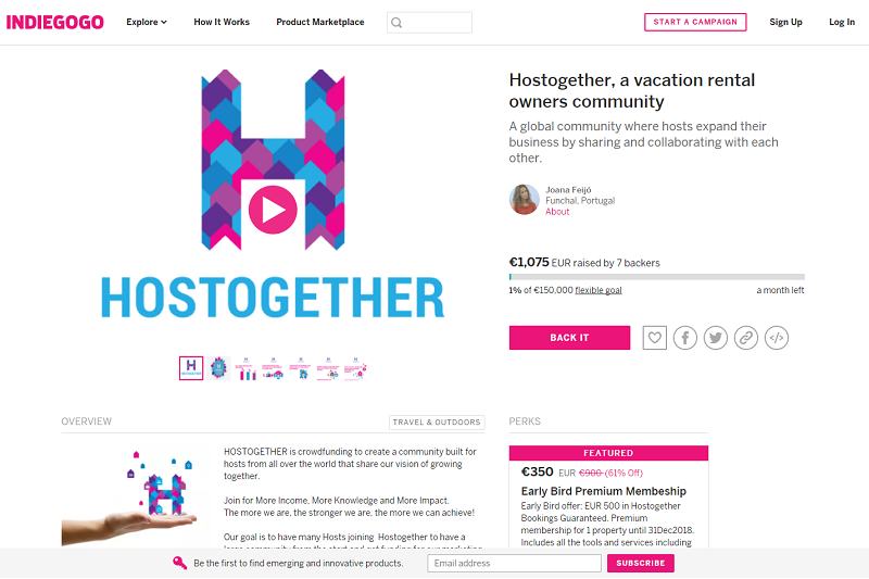 Crowdfunder launched for rental vacation host and owner platform