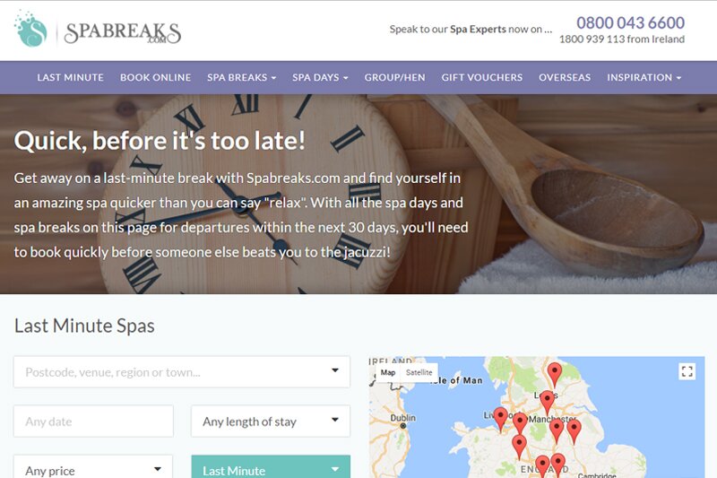 Spabreaks.com to offer reservations for treatments at point of booking
