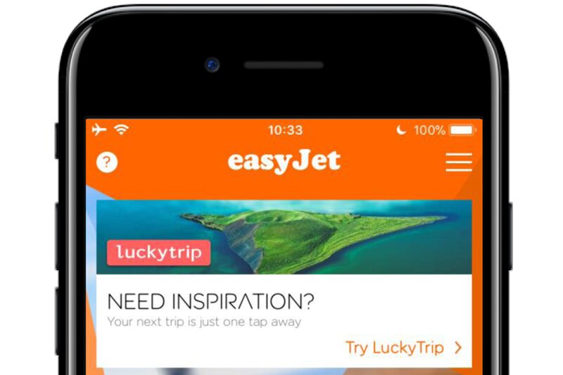 EasyJet adds LuckyTrip to iOS mobile app