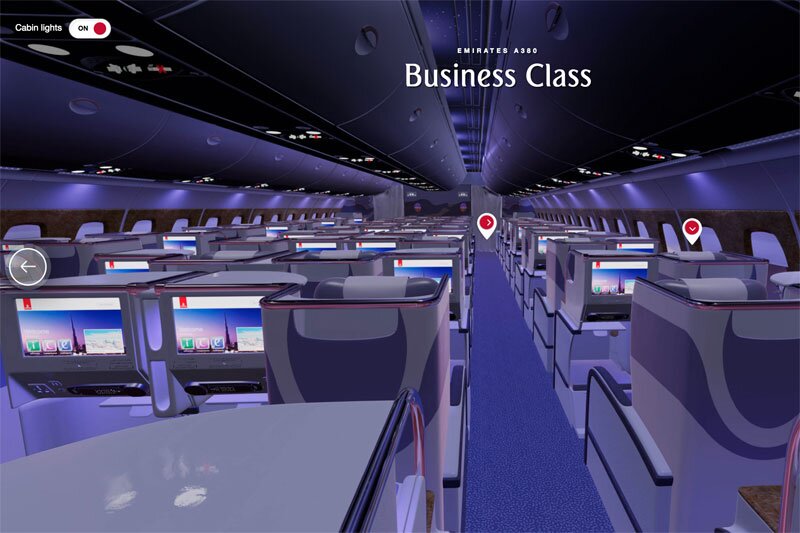 Emirates ‘first’ airline to use web virtual reality seat models