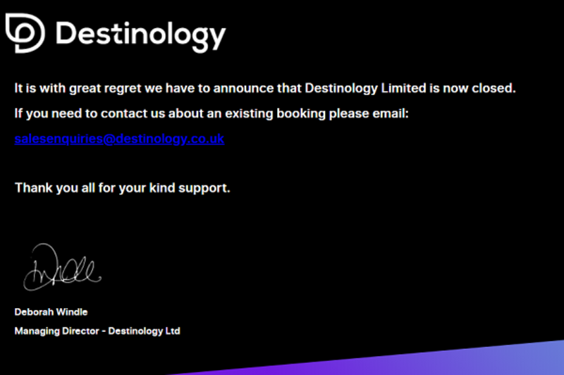 Tailor-made online operator Destinology becomes latest victim of pandemic