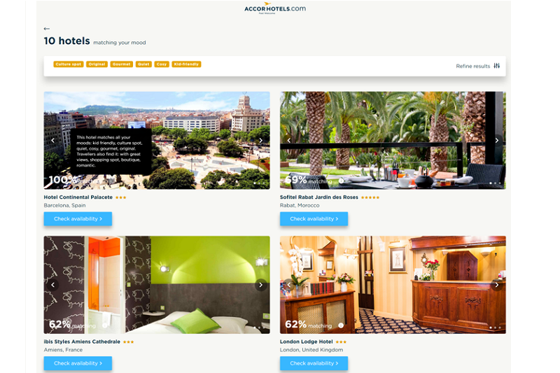 AccorHotels launches ‘inspirational search engine’ based on user’s mood