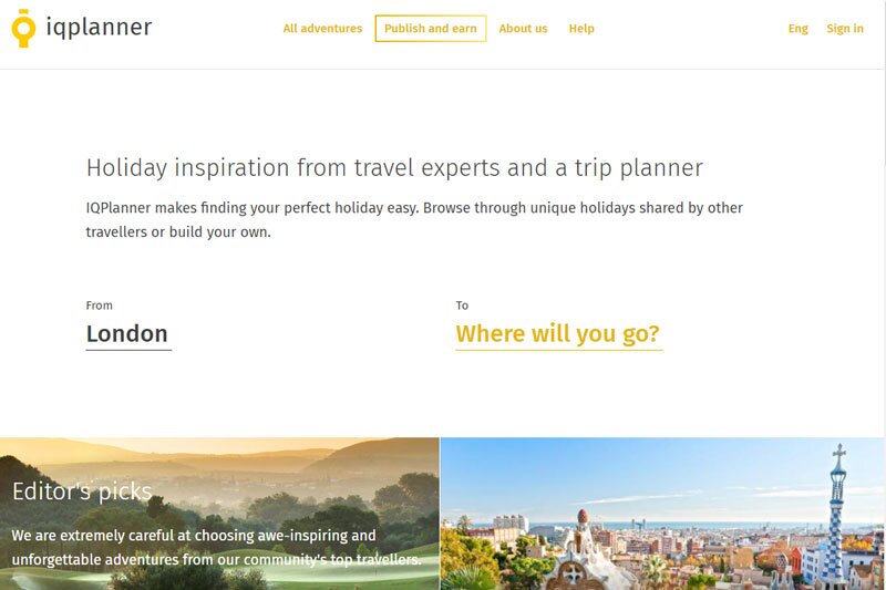 IQPlanner offers travel experts and bloggers new bookable trip planning platform
