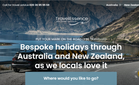 Australia and New Zealand unique holidays specialist TravelEssence launces in the UK